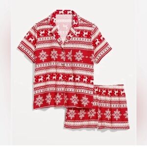 Old Navy Red and White Festive Pajama Set